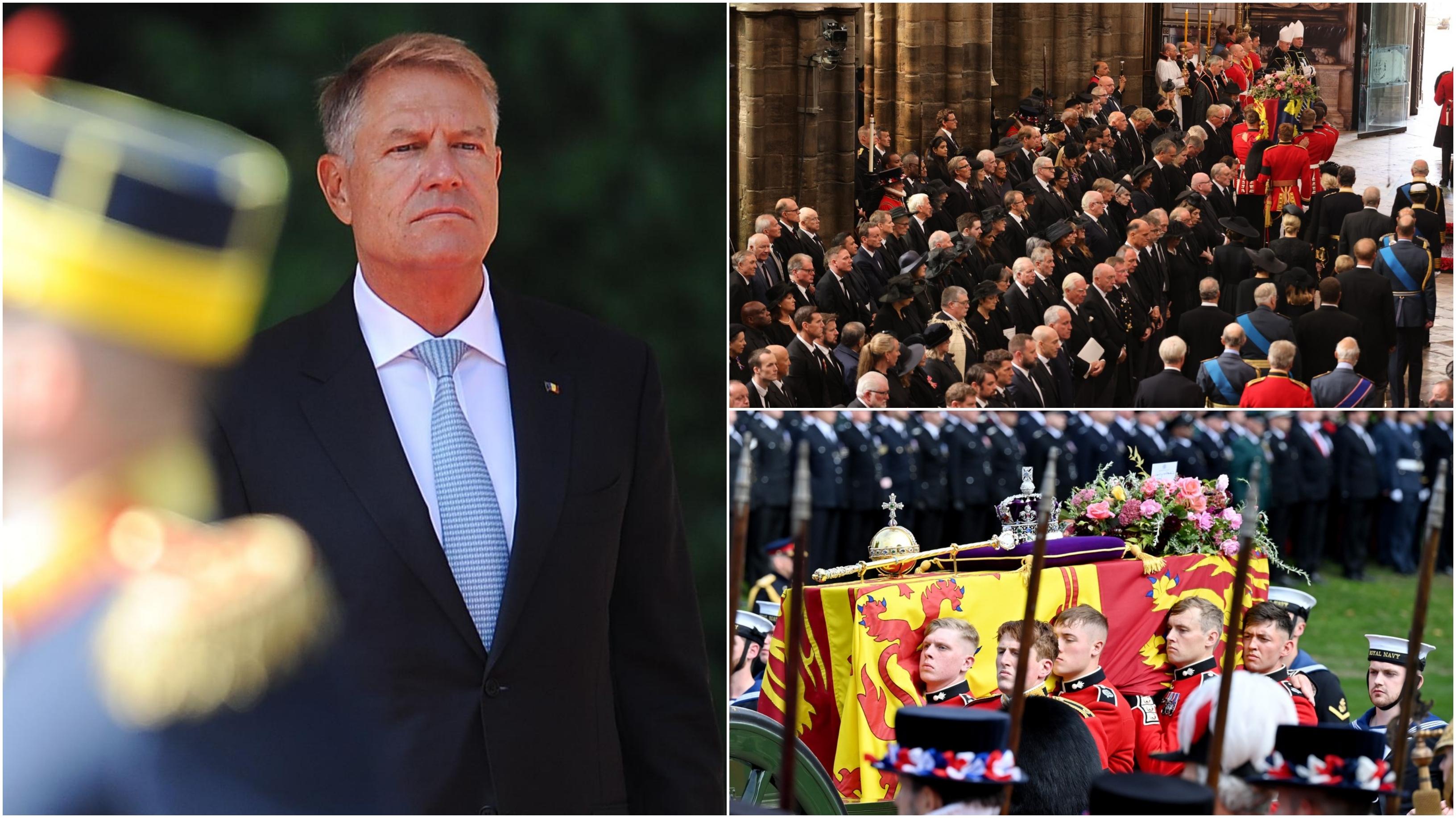 Klaus Iohannis, primele imagini de la funeraliile Reginei Elisabeta a II-a. Cuvintele emoționante transmise de șeful statului