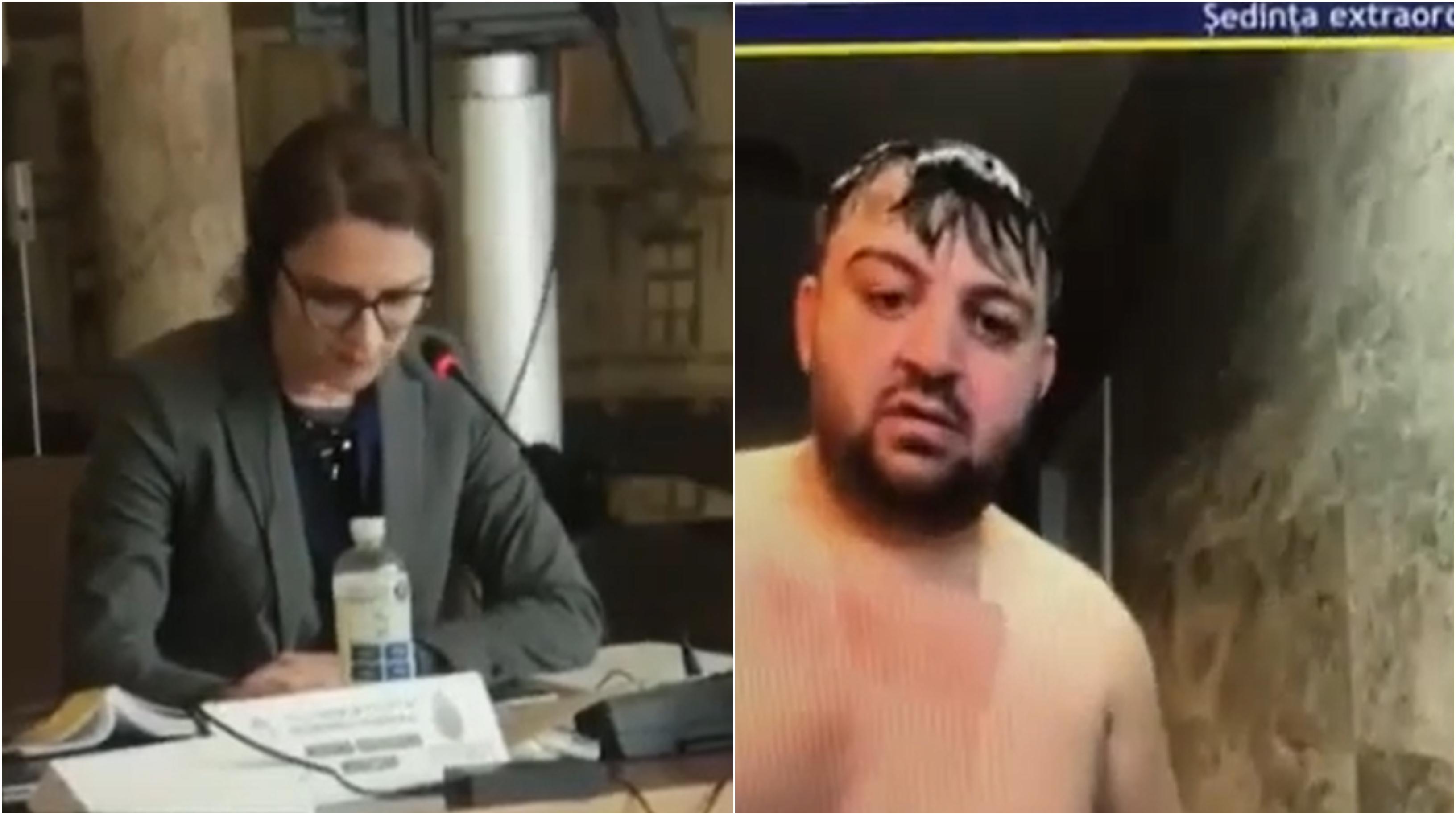 Un politician român a intrat online dezbrăcat, de la duș, la ședința Consiliului Local al Sectorului 1. Acesta făcea baie