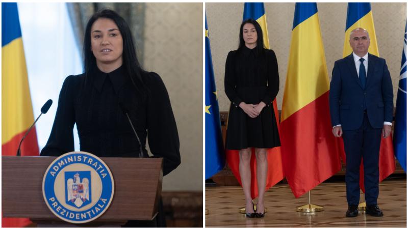 Cristina Neagu și președintele interimar Ilie Bolojan